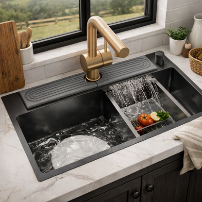 Aflrycosh® Faucet Mat for Kitchen Sink, Diatomite Stone Sink Mat, Water-Absorbing Splash Catcher for Faucet Base, Countertop Organizer