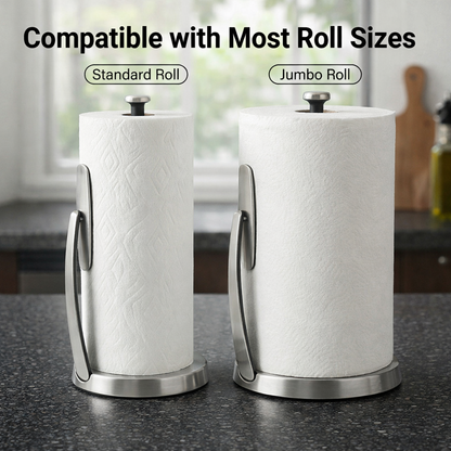 Aflrycosh® Countertop Paper Towel Holder, Freestanding Paper Roll Stand for Kitchen Countertops